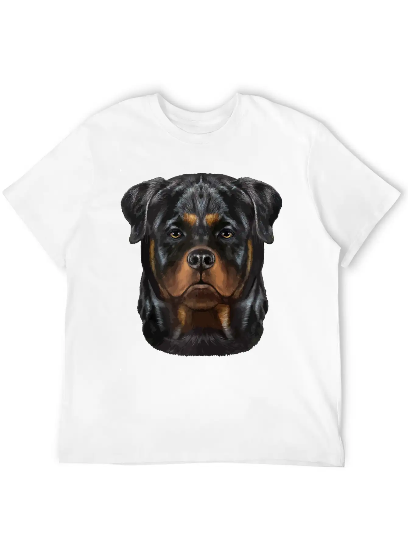 Rottweiler Dog Face Zip Unisex Casual T-Shirt – Clean Design For Daily Comfort