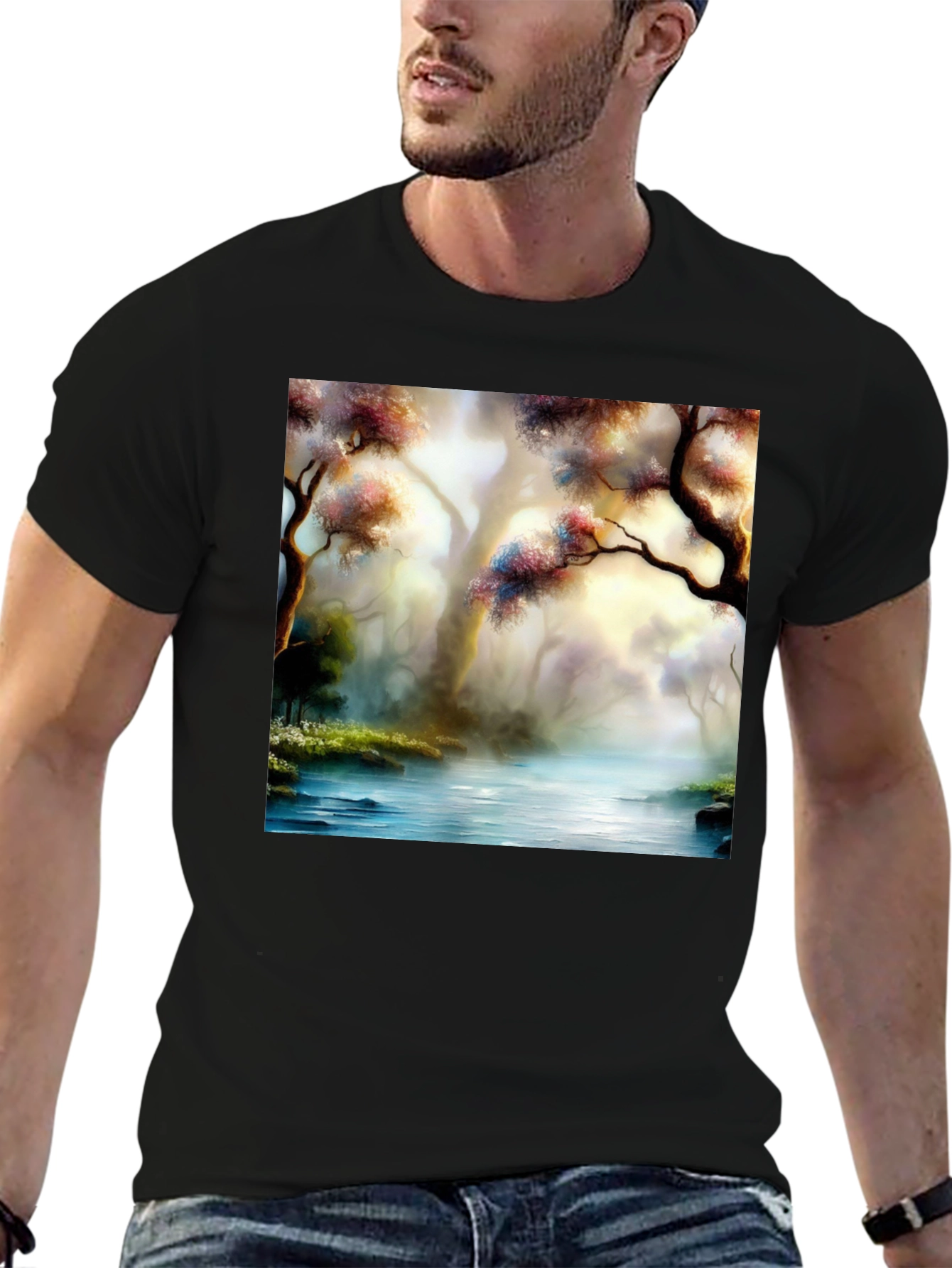 Scenic Forest River Graphic Tee