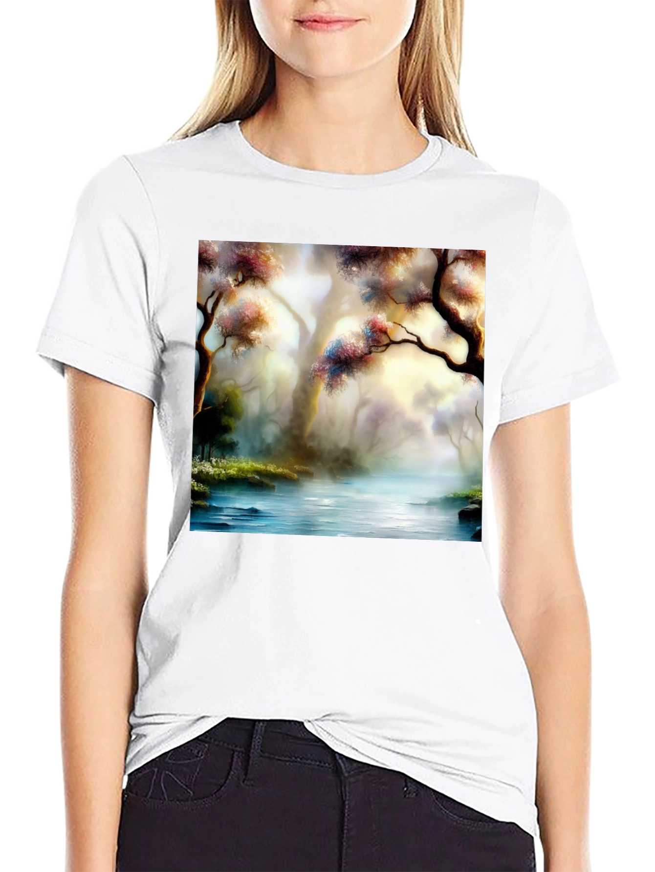 Scenic Forest River Graphic Tee