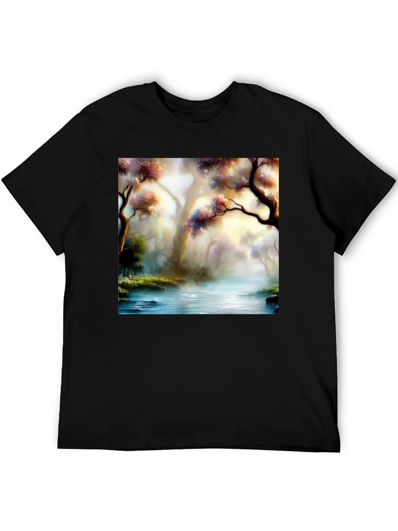 Scenic Forest River Graphic Tee