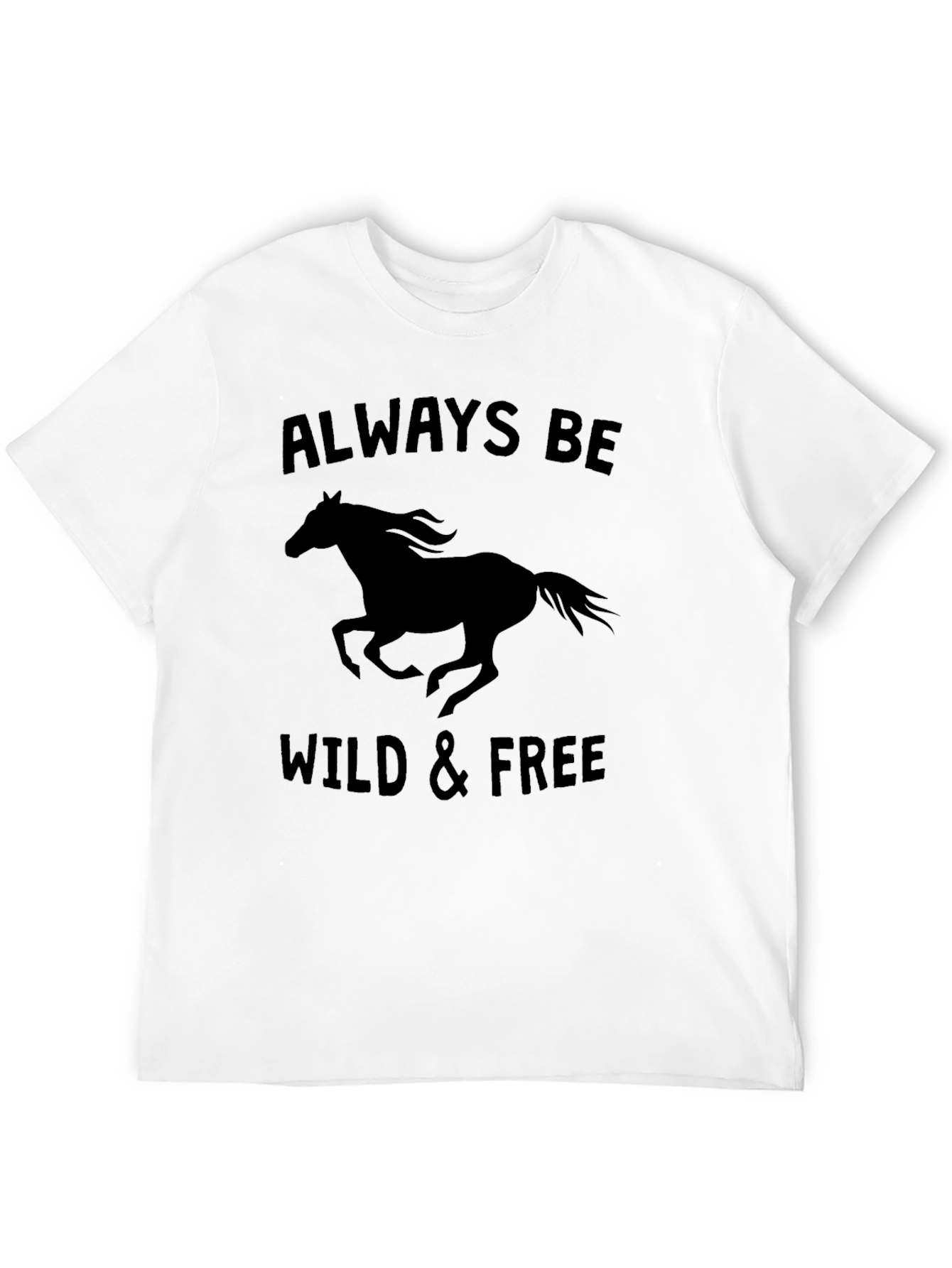 Wild & Free Horse Graphic Black T-Shirt