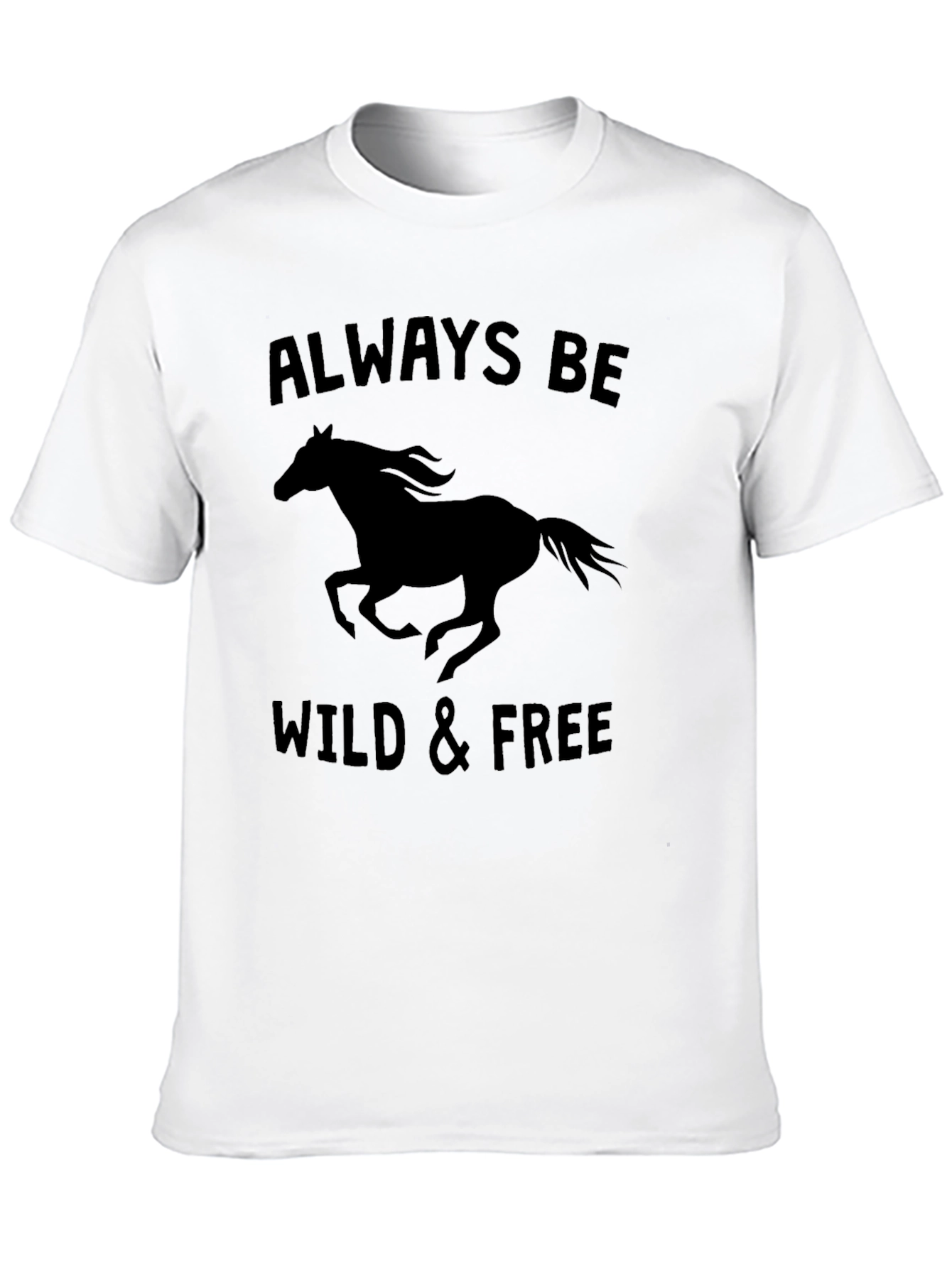 Wild & Free Horse Graphic Black T-Shirt
