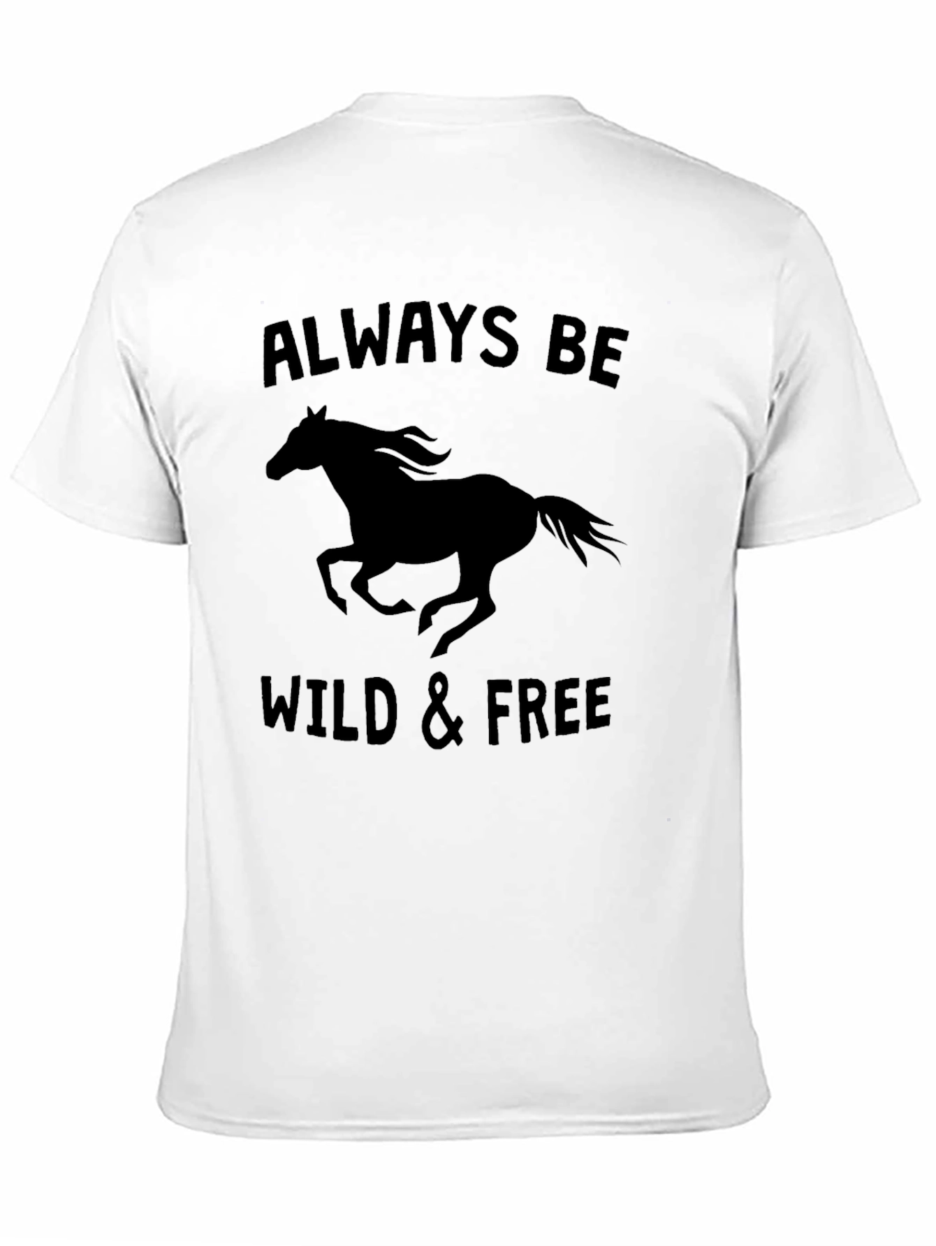Wild & Free Horse Graphic Black T-Shirt