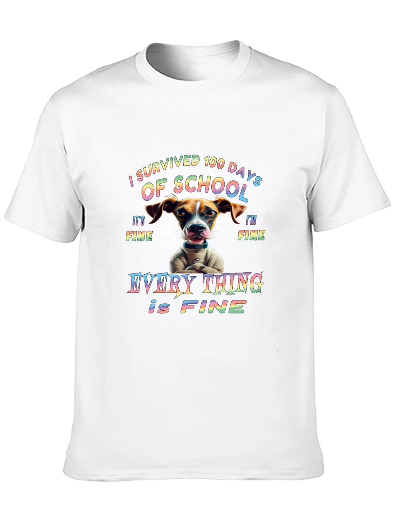 I Survived 100 Days of School Dog T-Shirt