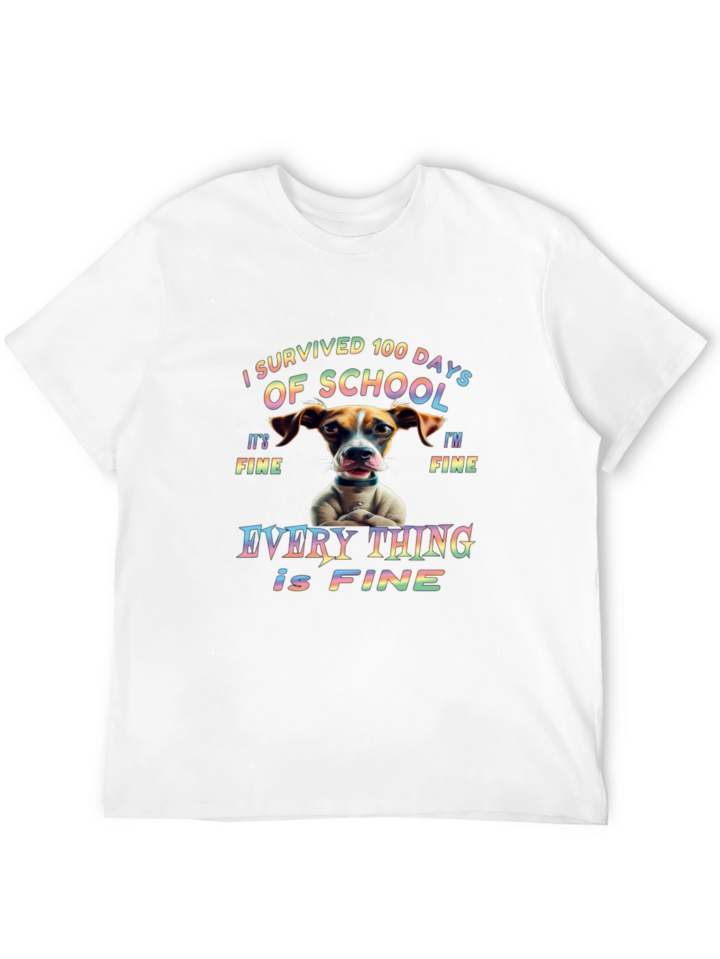 I Survived 100 Days of School Dog T-Shirt