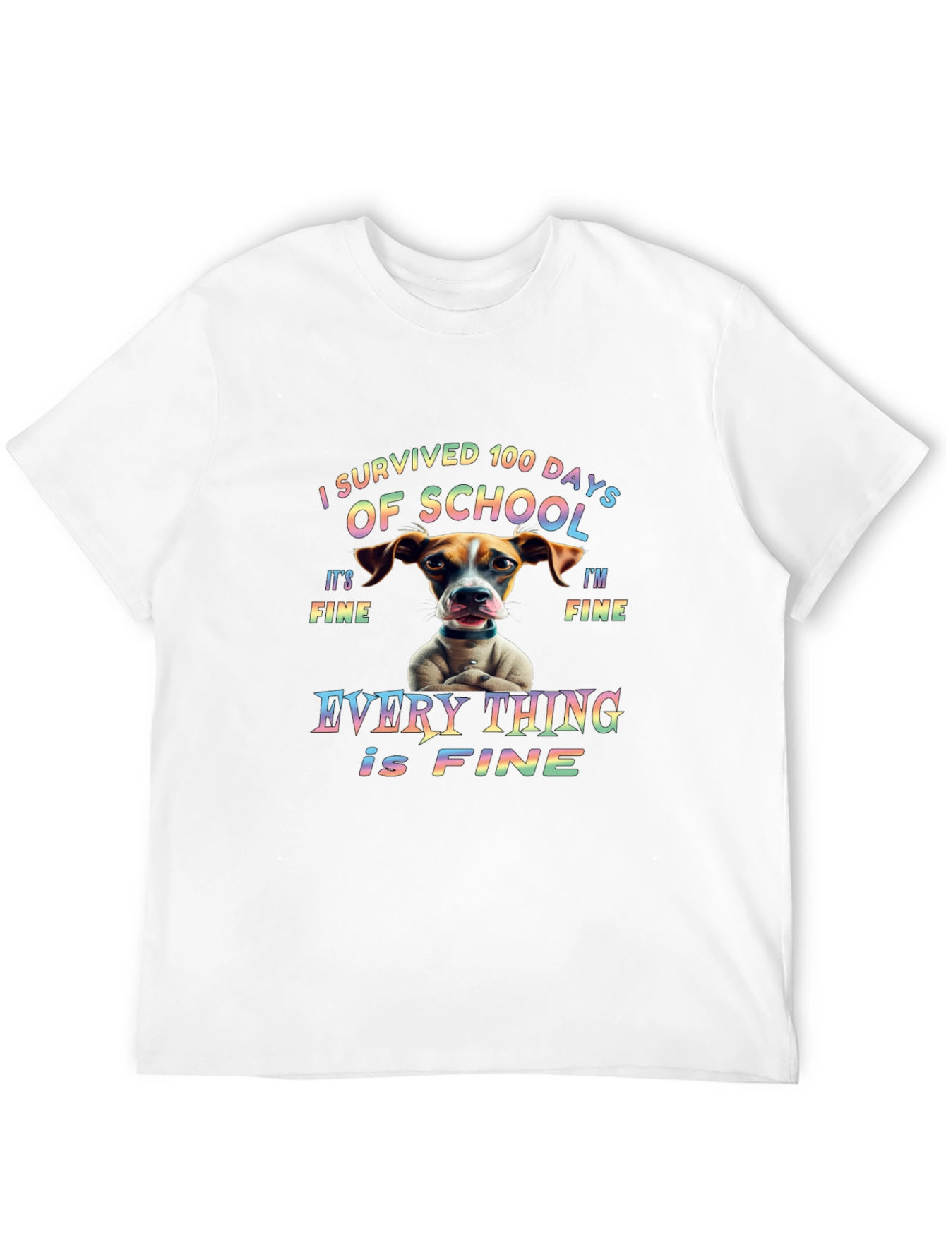 I Survived 100 Days of School Dog T-Shirt
