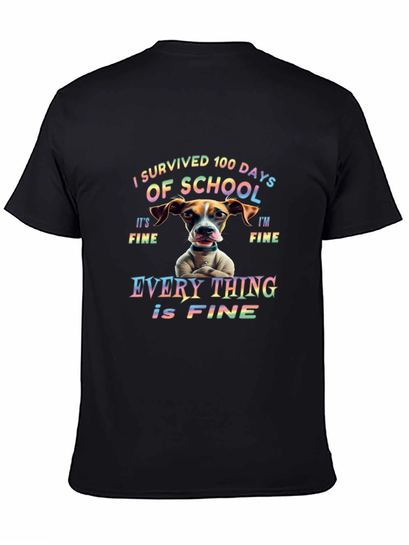 I Survived 100 Days of School Dog T-Shirt