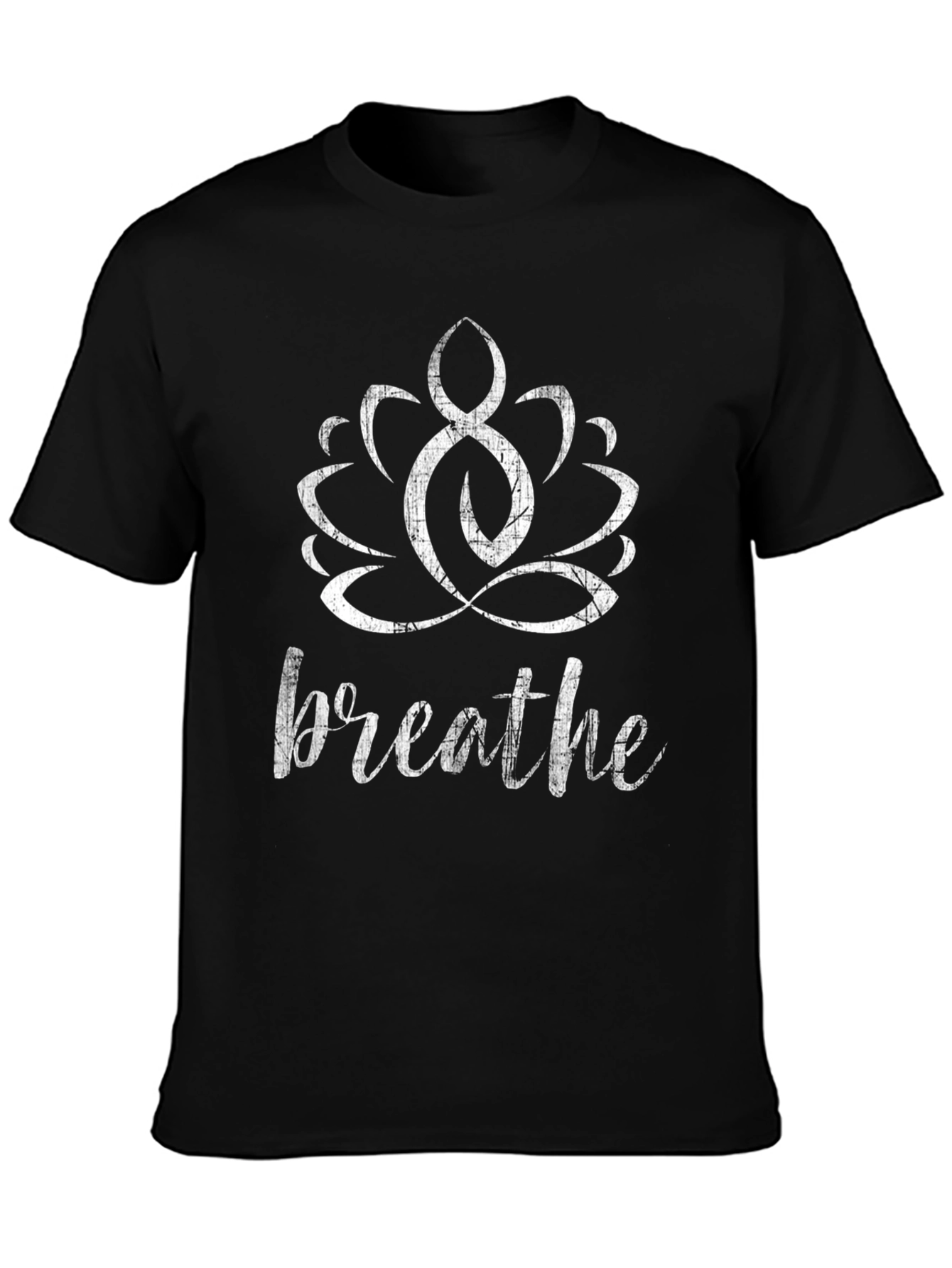 Breathe Lotus Graphic Tee - Mens Black T-Shirt