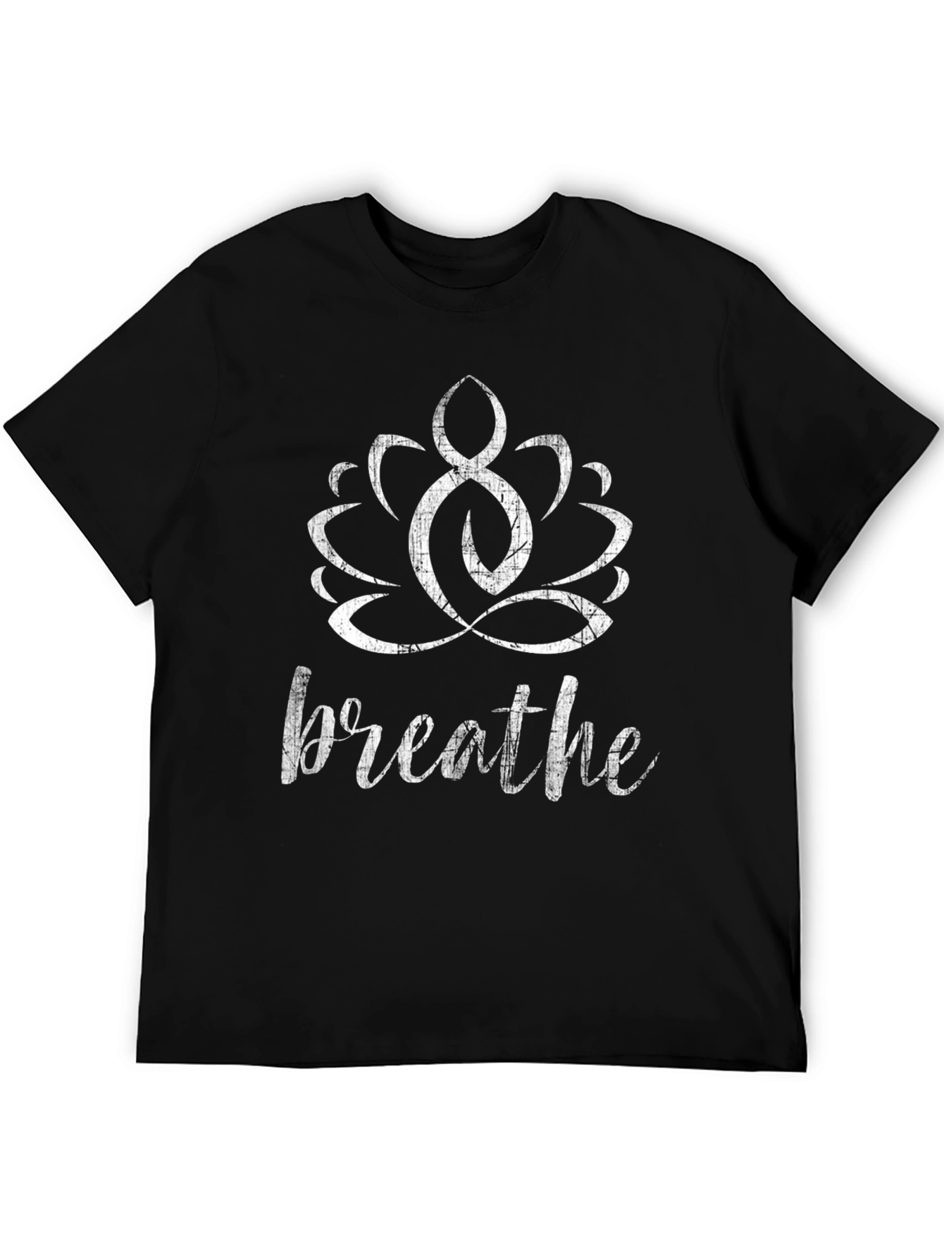 Breathe Lotus Graphic Tee - Mens Black T-Shirt