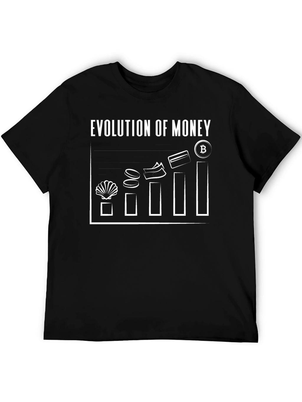Evolution of Money Bitcoin Black T-Shirt