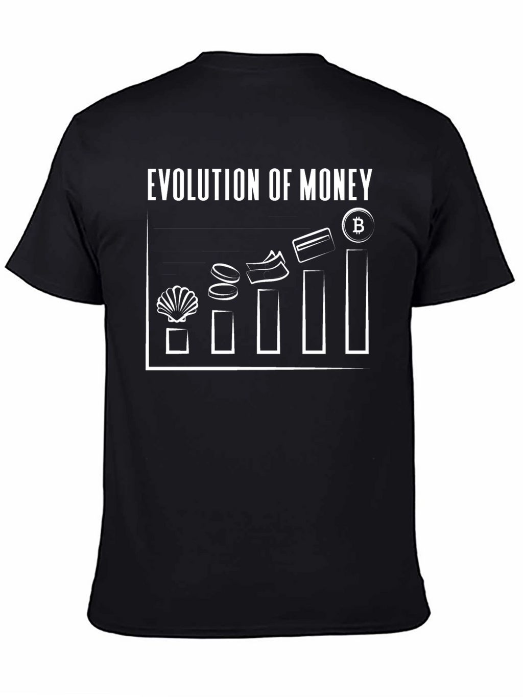 Evolution of Money Bitcoin Black T-Shirt
