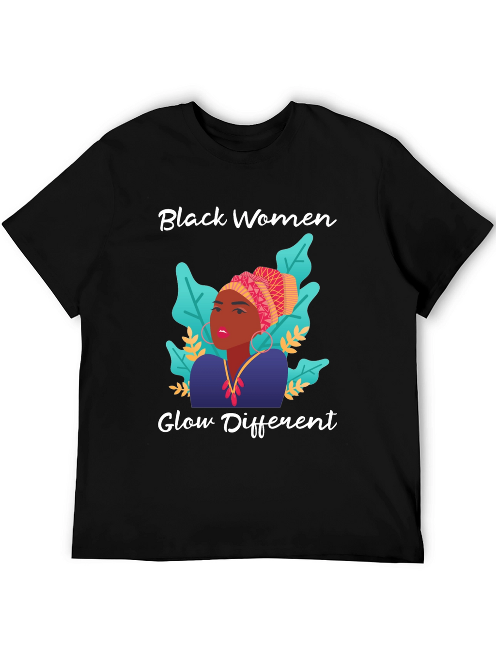 Black Women Glow Different Graphic Tee