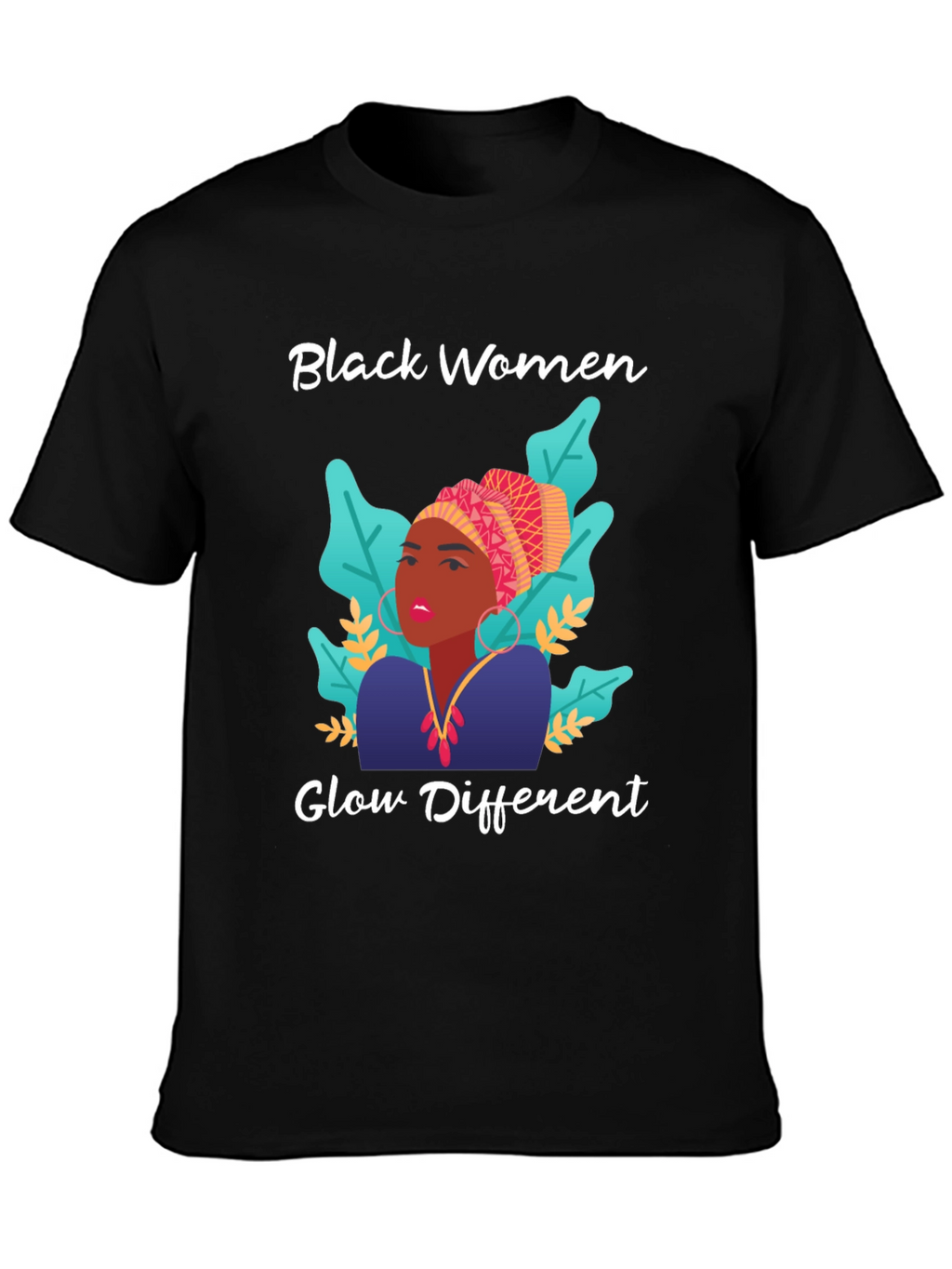 Black Women Glow Different Graphic Tee