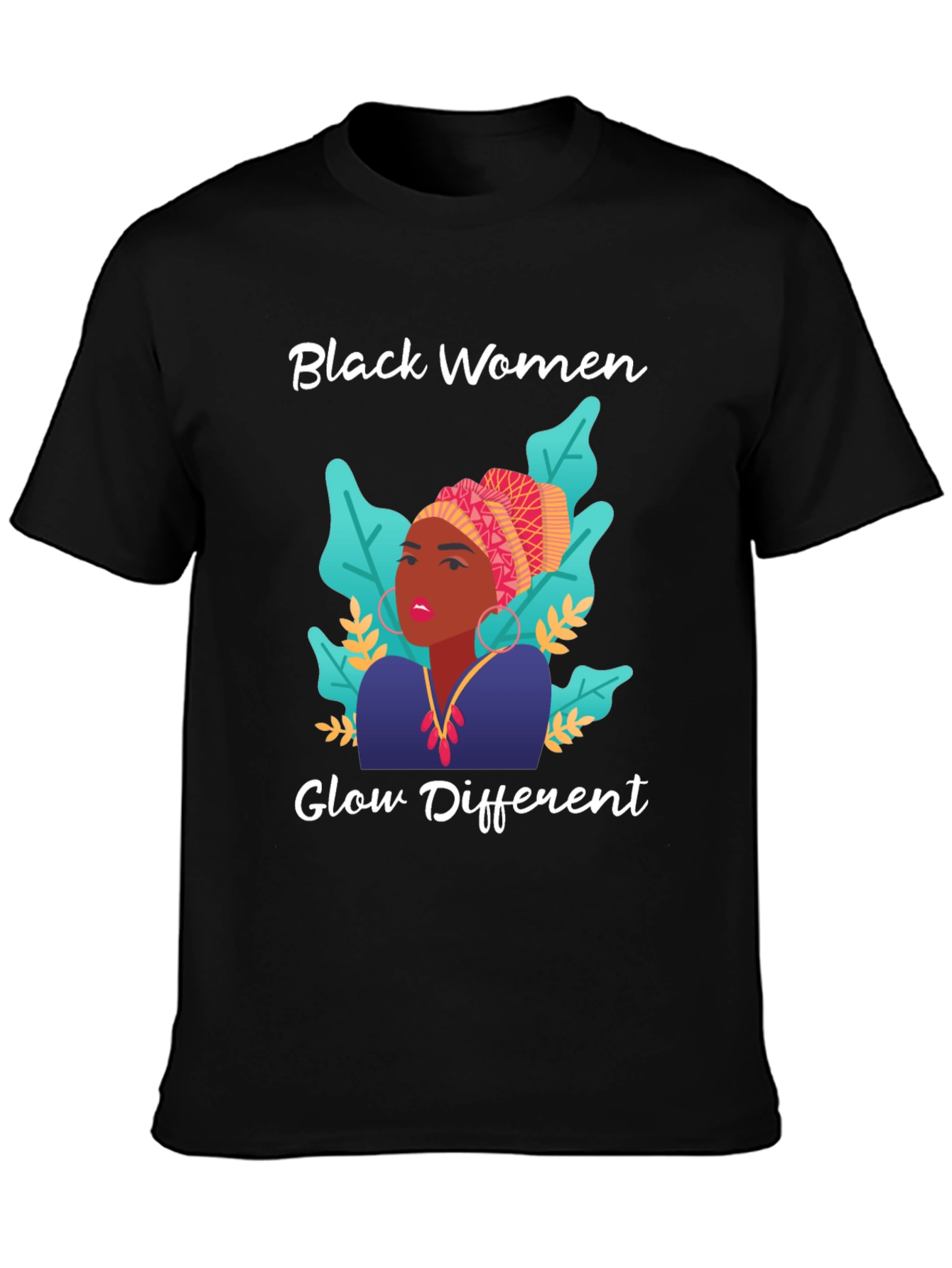 Black Women Glow Different Graphic Tee