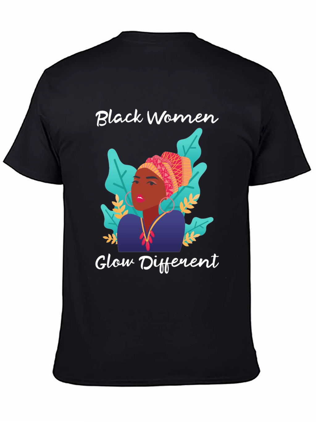 Black Women Glow Different Graphic Tee
