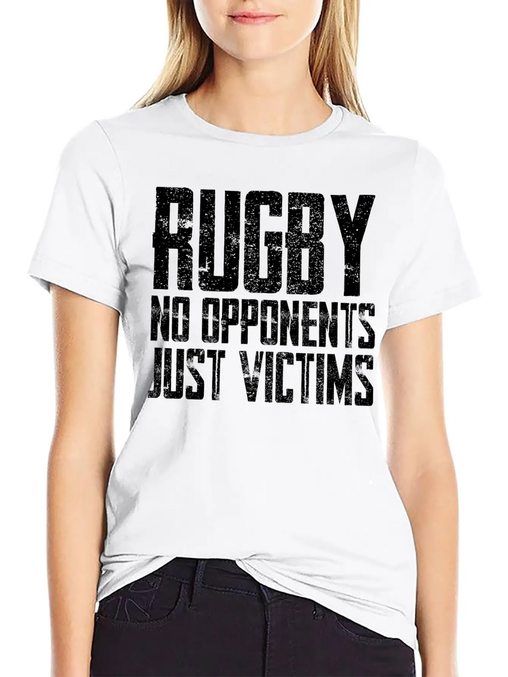 Rugby No Opponents Just Victims Unisex Casual T-Shirt – Clean Design For Daily Comfort