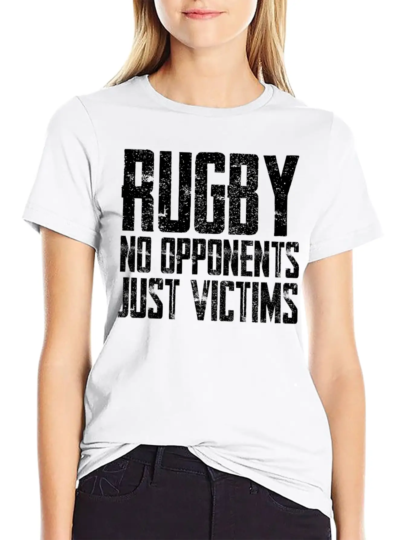Rugby No Opponents Just Victims Unisex Casual T-Shirt – Clean Design For Daily Comfort