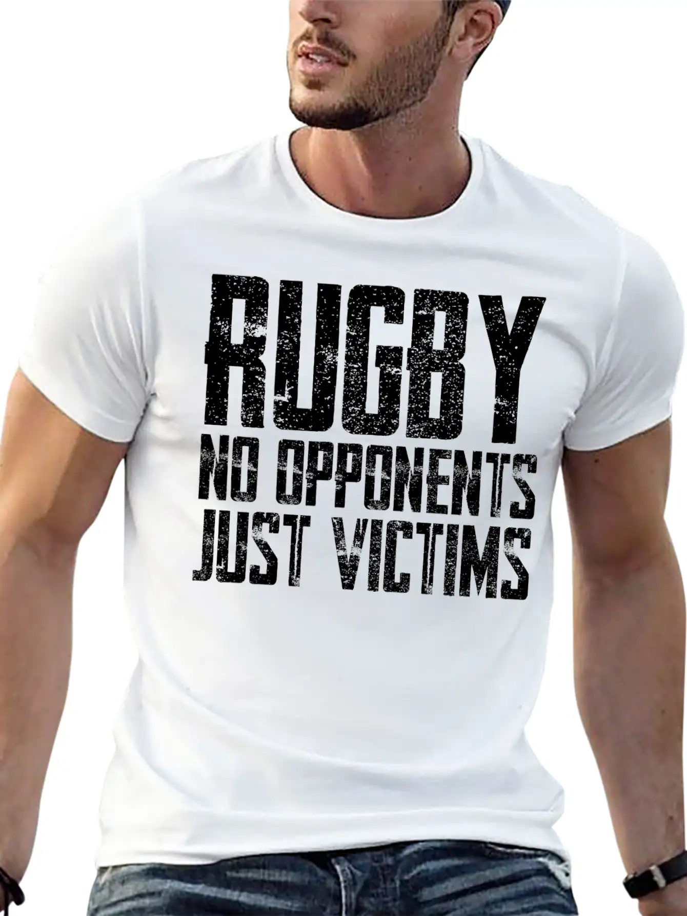 Rugby No Opponents Just Victims Unisex Casual T-Shirt – Clean Design For Daily Comfort