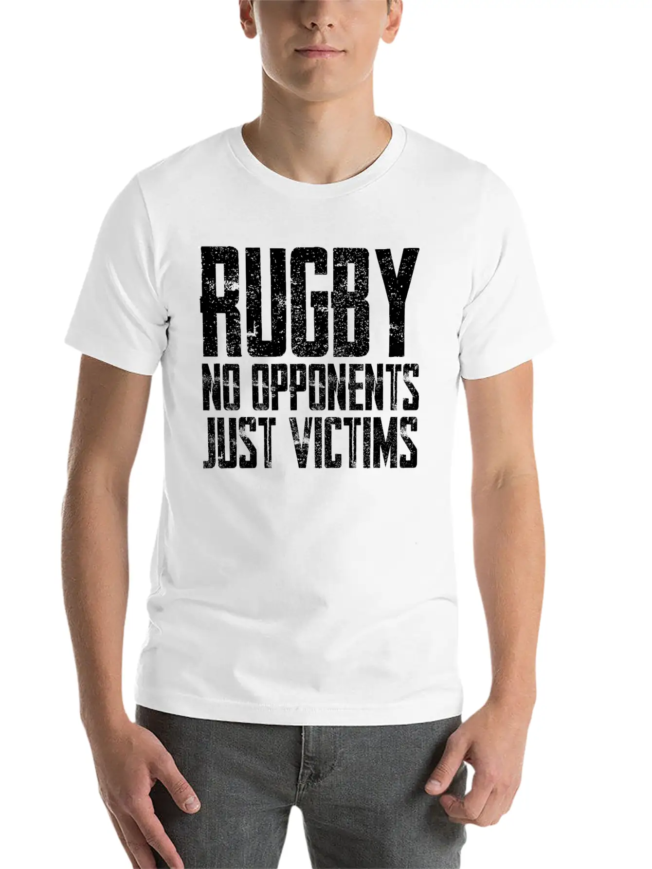 Rugby No Opponents Just Victims Unisex Casual T-Shirt – Clean Design For Daily Comfort
