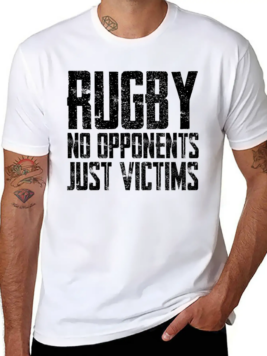 Rugby No Opponents Just Victims Unisex Casual T-Shirt – Clean Design For Daily Comfort