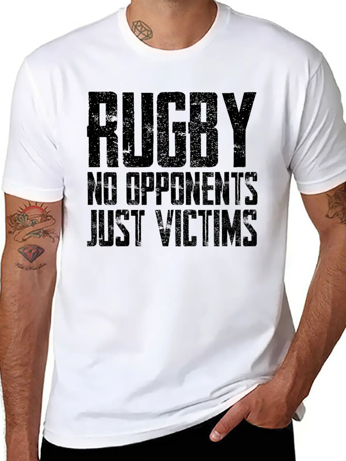 Rugby No Opponents Just Victims Unisex Casual T-Shirt – Clean Design For Daily Comfort