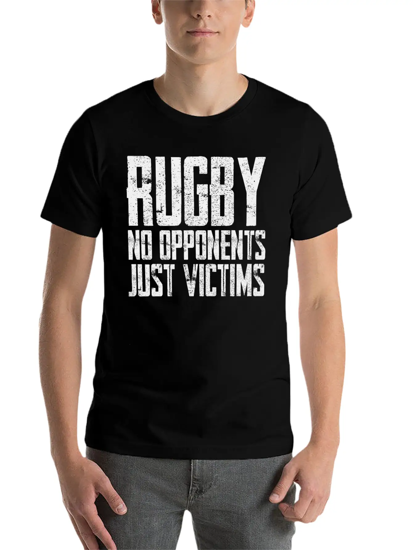 Rugby No Opponents Just Victims Unisex Casual T-Shirt – Clean Design For Daily Comfort