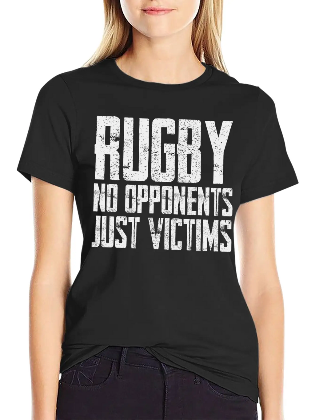 Rugby No Opponents Just Victims Unisex Casual T-Shirt – Clean Design For Daily Comfort