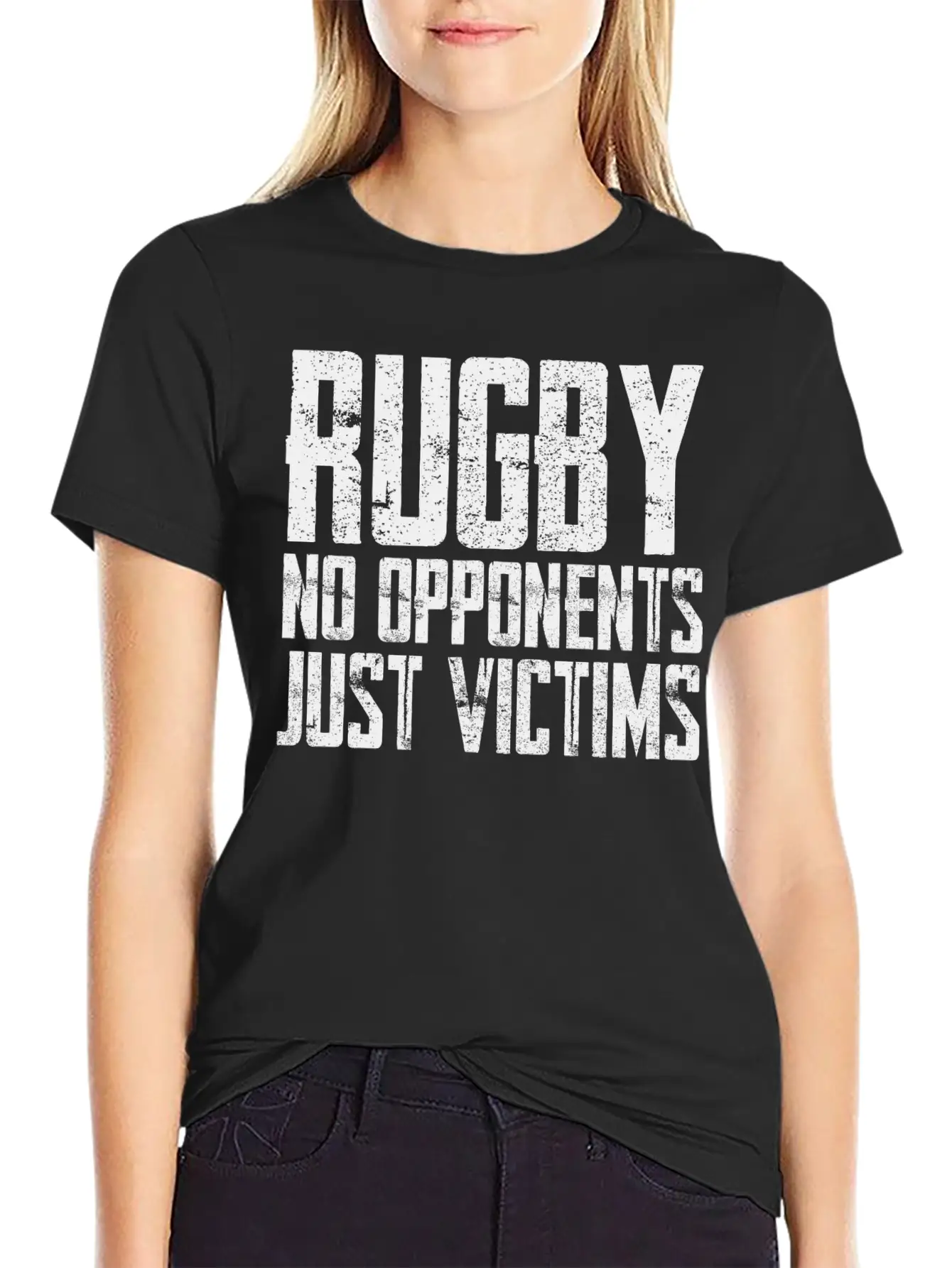 Rugby No Opponents Just Victims Unisex Casual T-Shirt – Clean Design For Daily Comfort