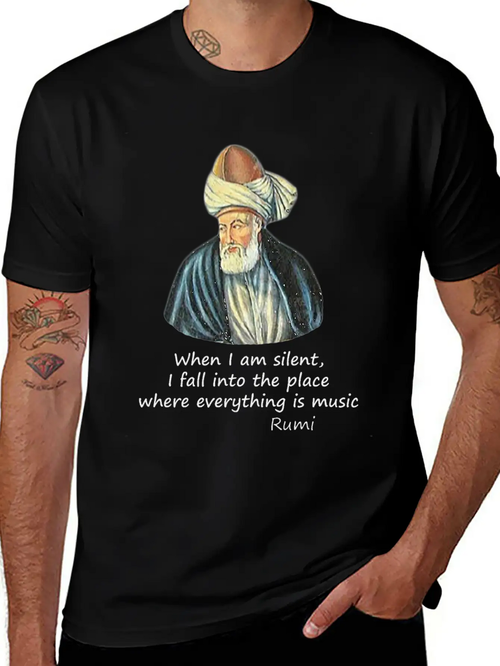 Rumi And Music Stylish Everyday T-Shirt – Unisex Basic Cotton Tee