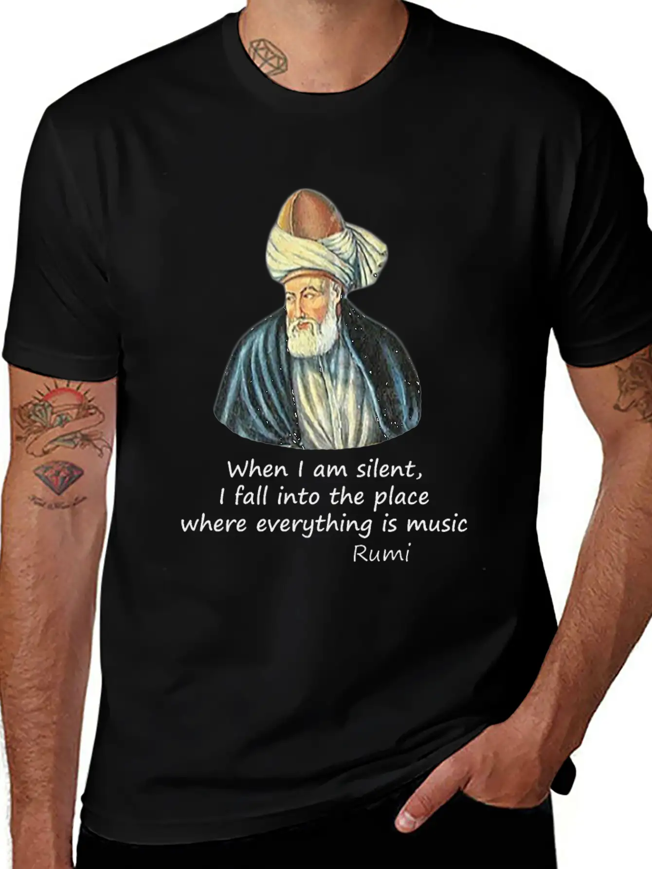 Rumi And Music Stylish Everyday T-Shirt – Unisex Basic Cotton Tee