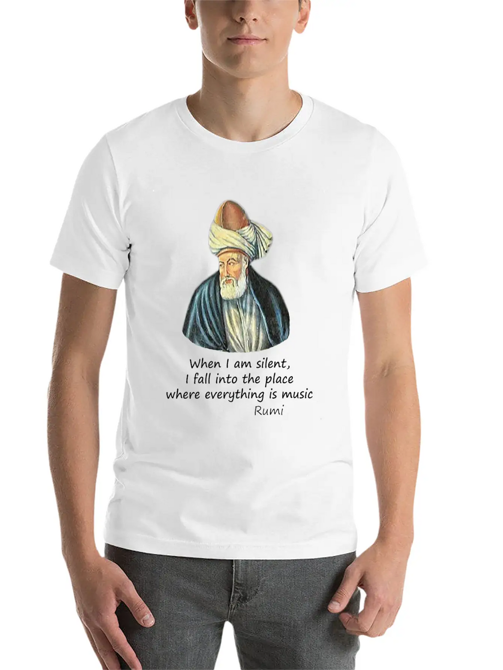 Rumi And Music Stylish Everyday T-Shirt – Unisex Basic Cotton Tee