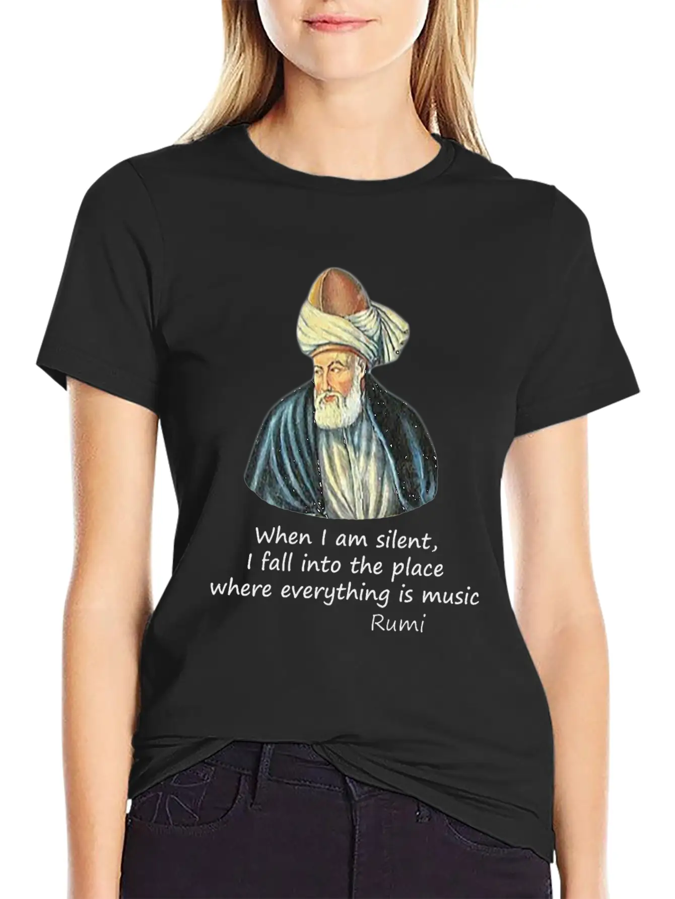 Rumi And Music Stylish Everyday T-Shirt – Unisex Basic Cotton Tee