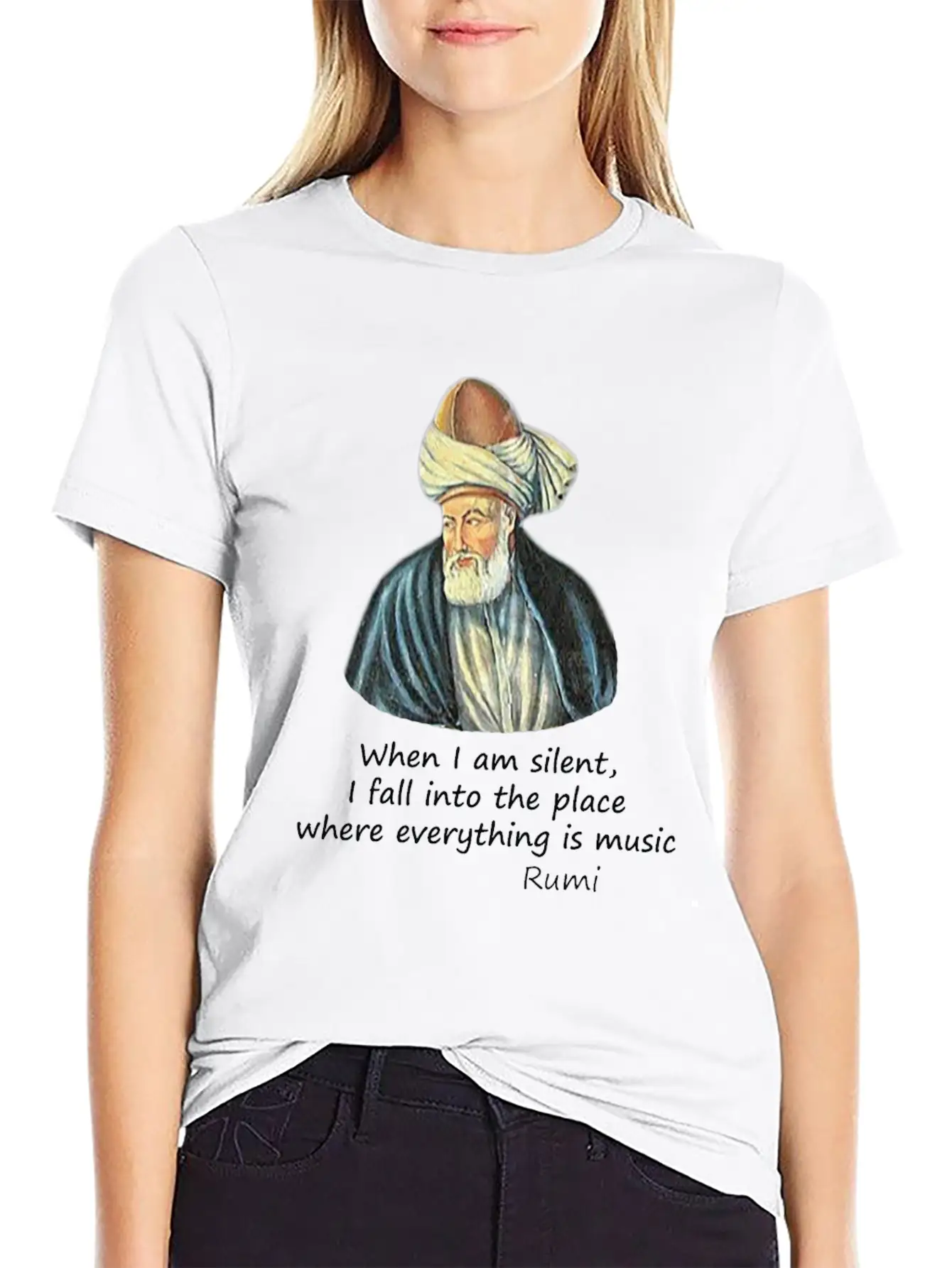 Rumi And Music Stylish Everyday T-Shirt – Unisex Basic Cotton Tee
