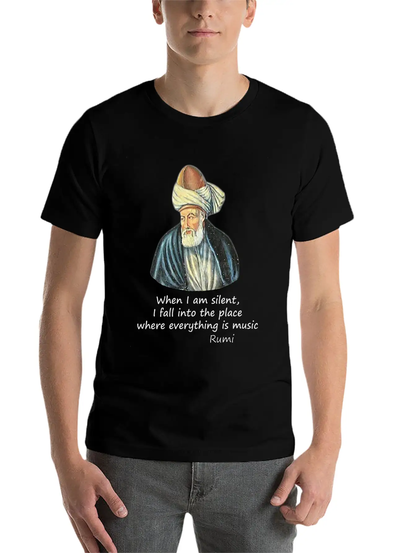 Rumi And Music Stylish Everyday T-Shirt – Unisex Basic Cotton Tee
