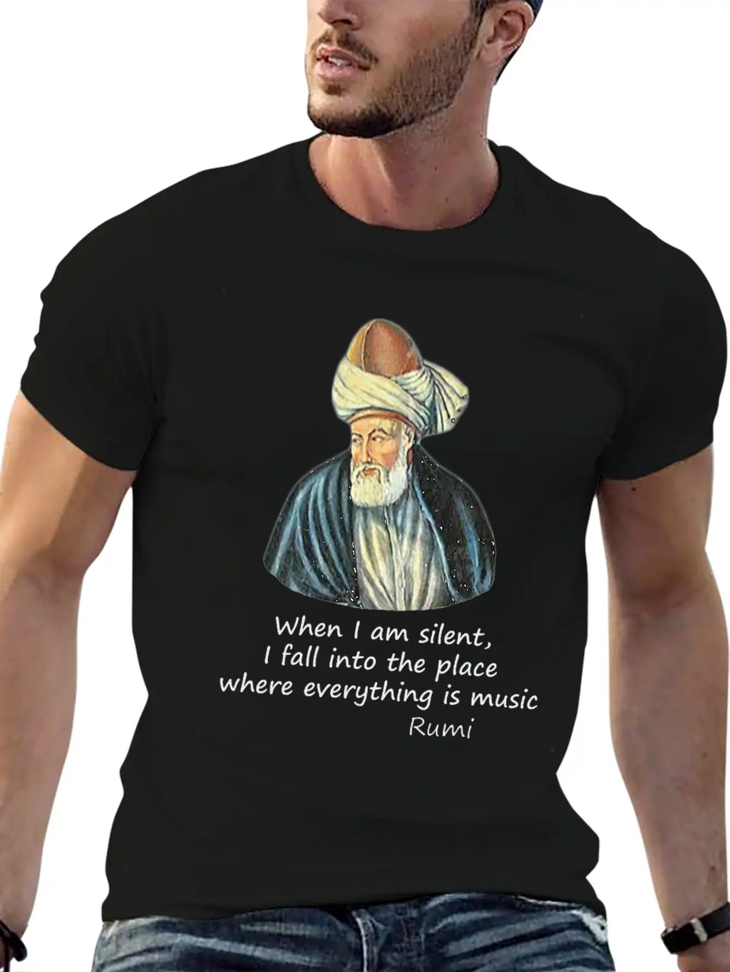 Rumi And Music Stylish Everyday T-Shirt – Unisex Basic Cotton Tee