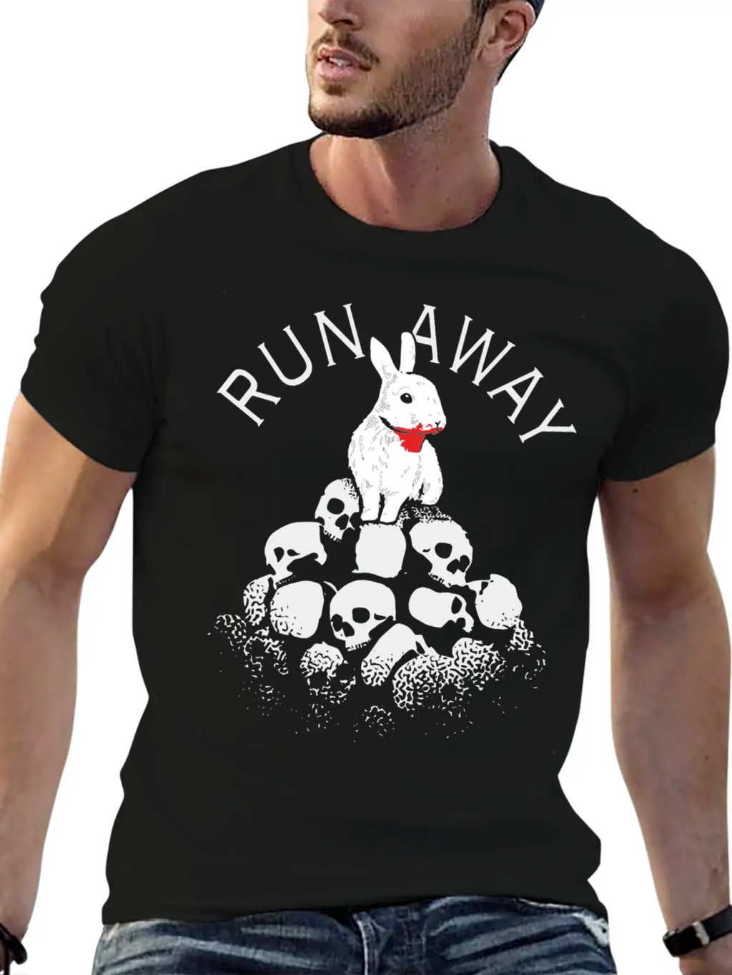 RUN AWAY Casual Graphic T-Shirt – Simple And Comfortable Daily Wear