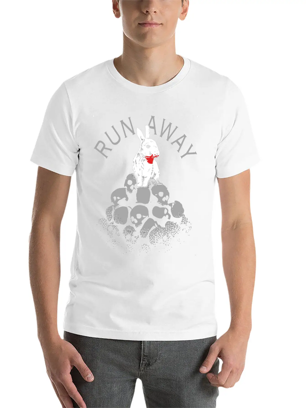 RUN AWAY Casual Graphic T-Shirt – Simple And Comfortable Daily Wear