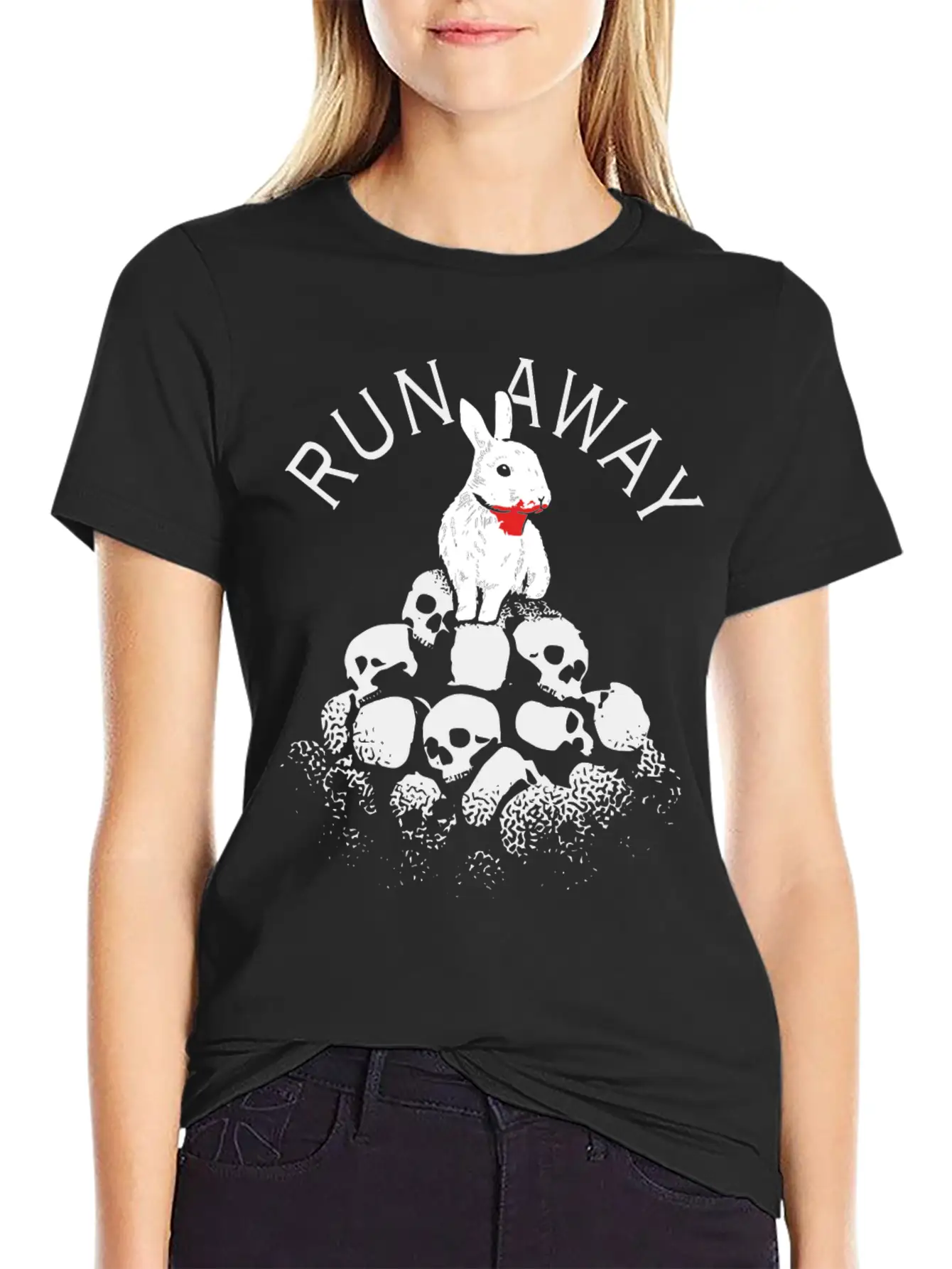 RUN AWAY Casual Graphic T-Shirt – Simple And Comfortable Daily Wear
