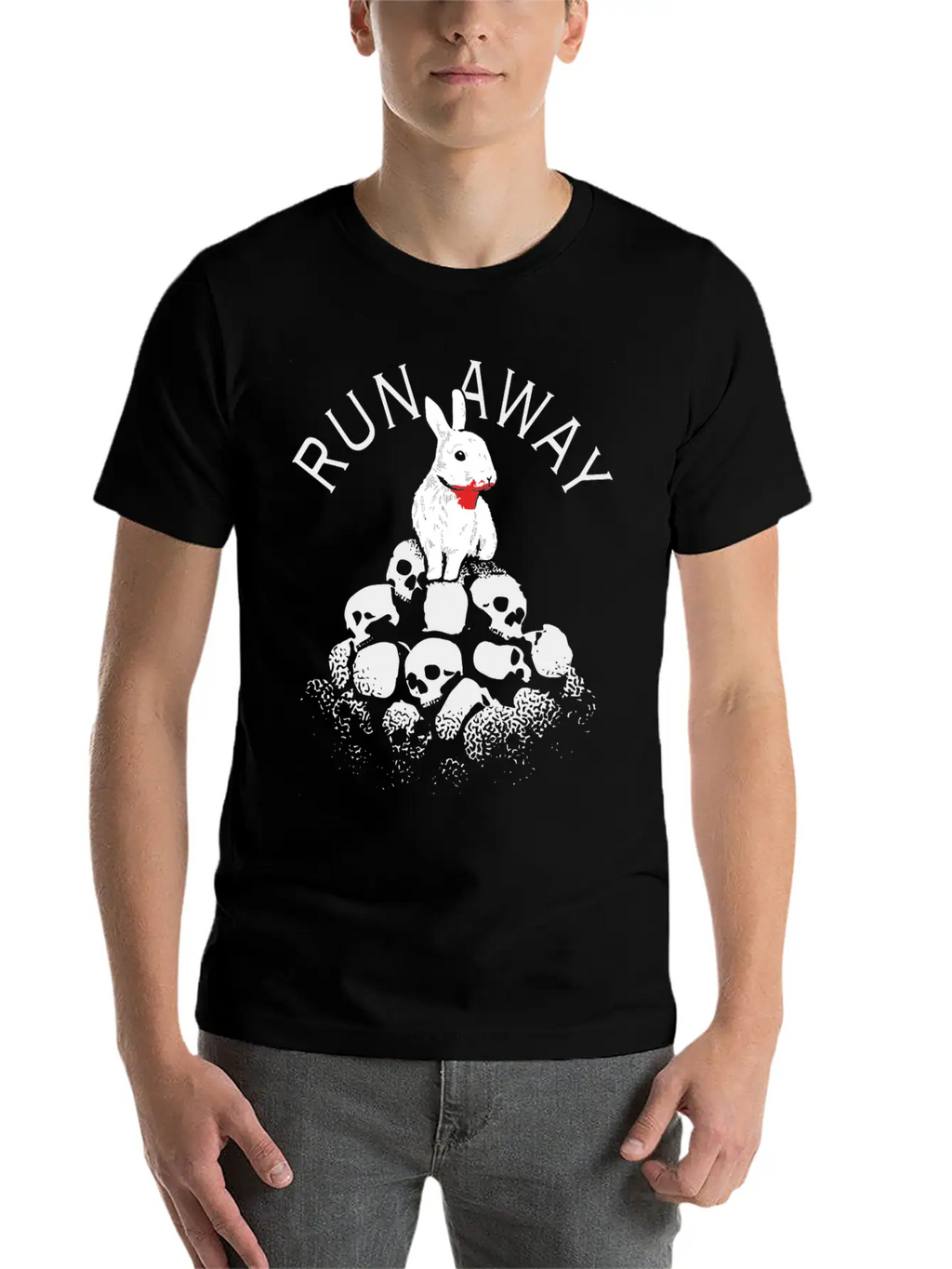 RUN AWAY Casual Graphic T-Shirt – Simple And Comfortable Daily Wear