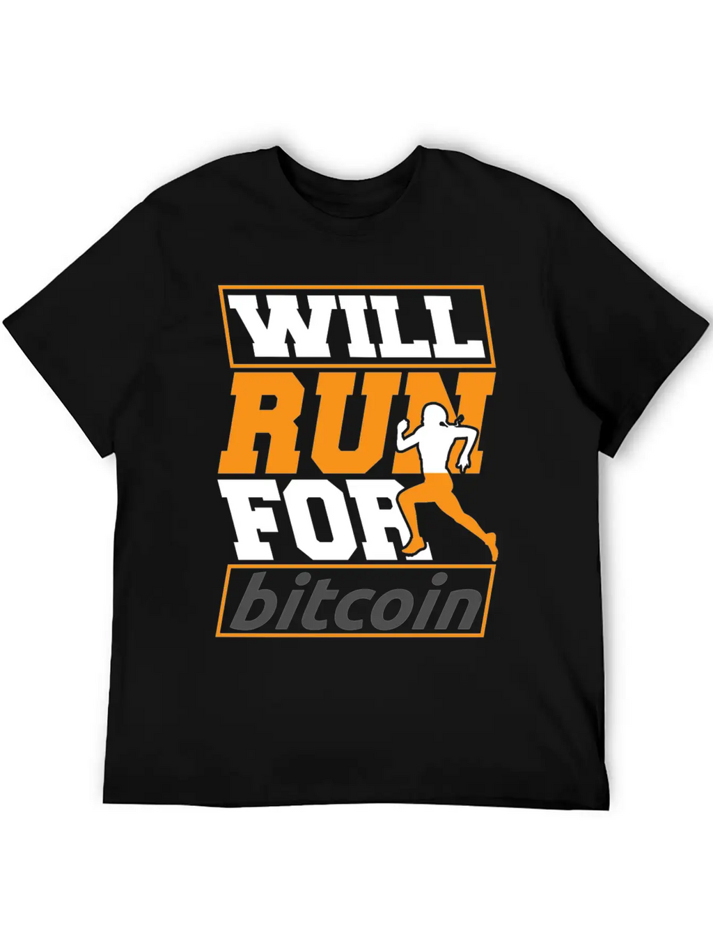 Runner Running Will Run For Bitcoin Essential Cotton Tee For Daily Outfits – Unisex Style