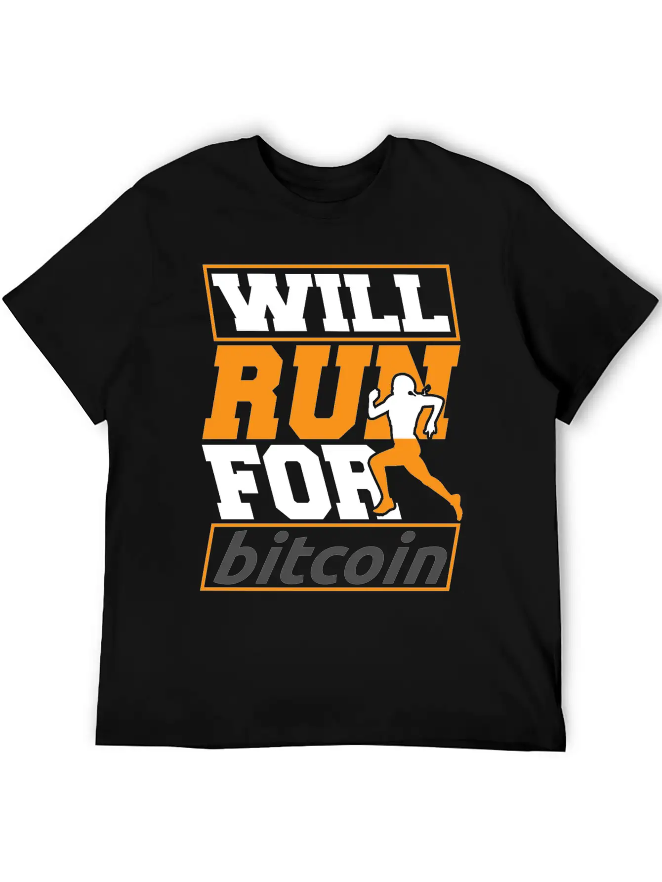 Runner Running Will Run For Bitcoin Essential Cotton Tee For Daily Outfits – Unisex Style