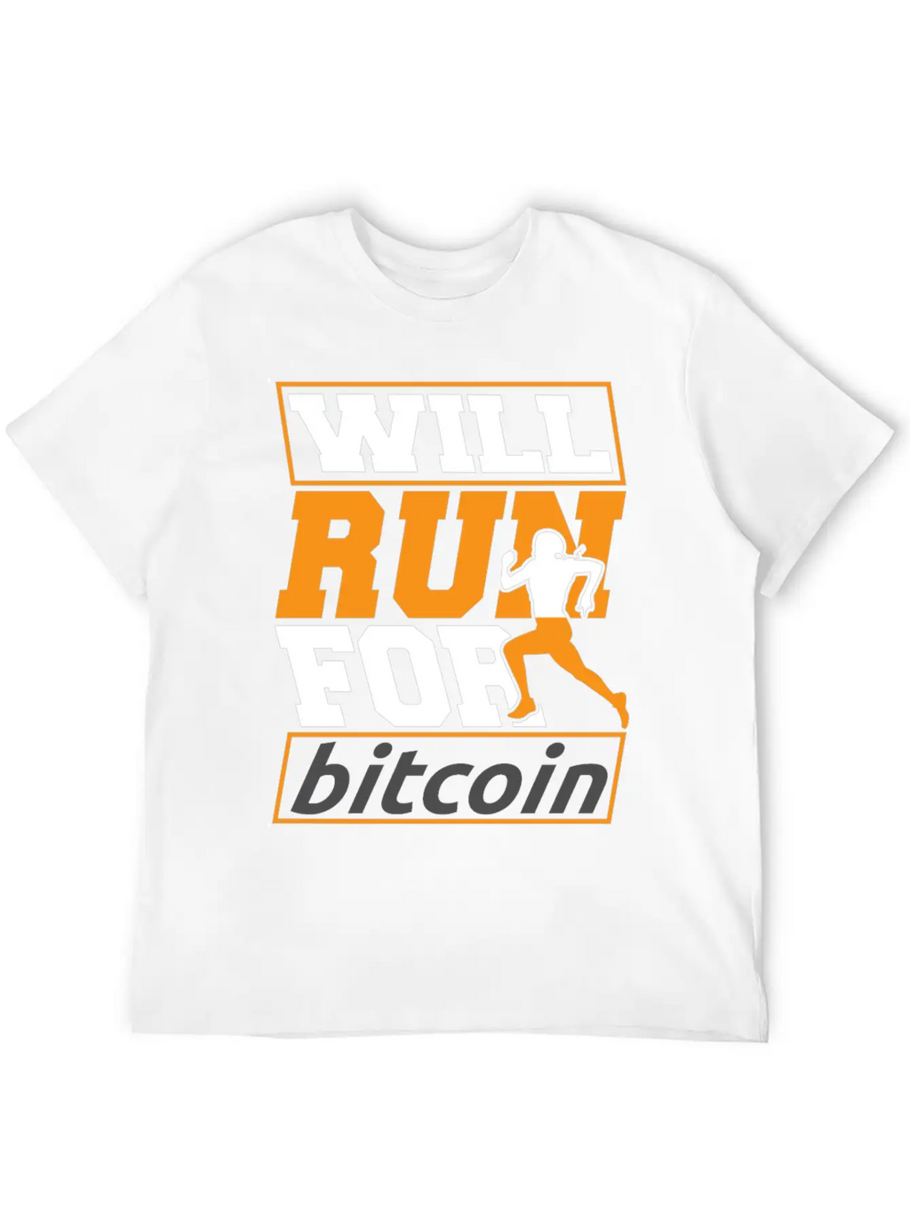 Runner Running Will Run For Bitcoin Essential Cotton Tee For Daily Outfits – Unisex Style