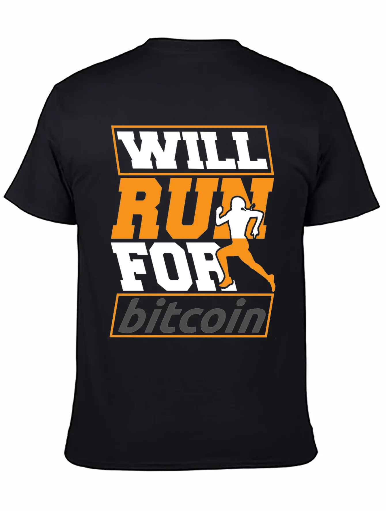 Runner Running Will Run For Bitcoin Essential Cotton Tee For Daily Outfits – Unisex Style
