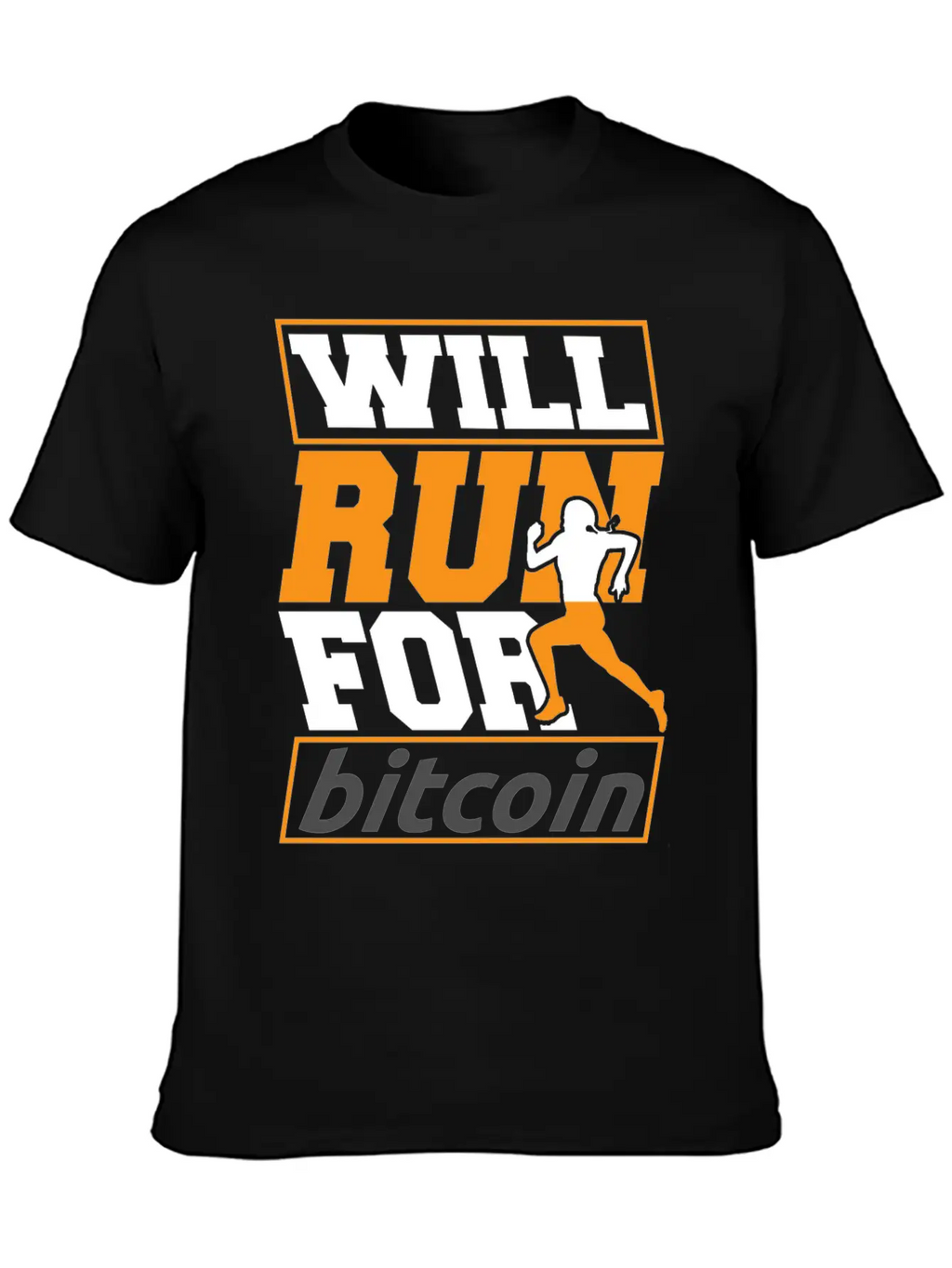 Runner Running Will Run For Bitcoin Essential Cotton Tee For Daily Outfits – Unisex Style