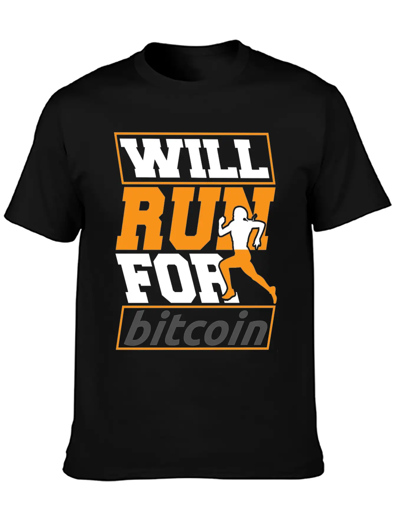 Runner Running Will Run For Bitcoin Essential Cotton Tee For Daily Outfits – Unisex Style