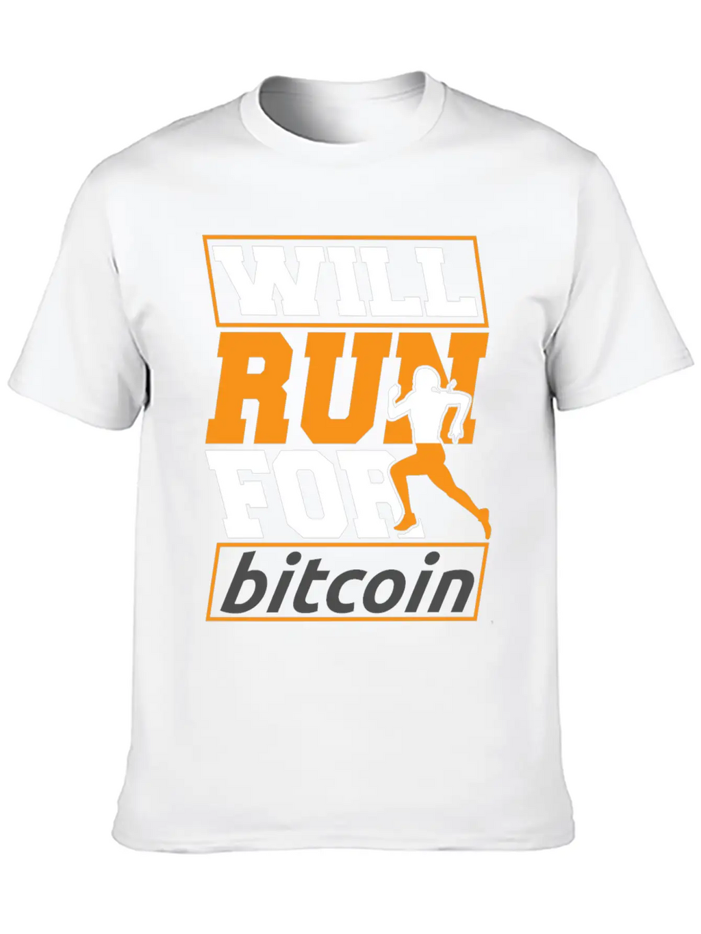 Runner Running Will Run For Bitcoin Essential Cotton Tee For Daily Outfits – Unisex Style