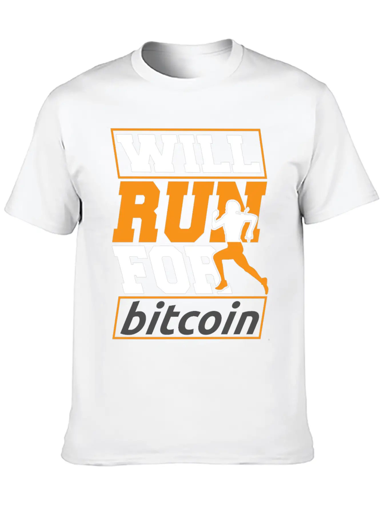 Runner Running Will Run For Bitcoin Essential Cotton Tee For Daily Outfits – Unisex Style
