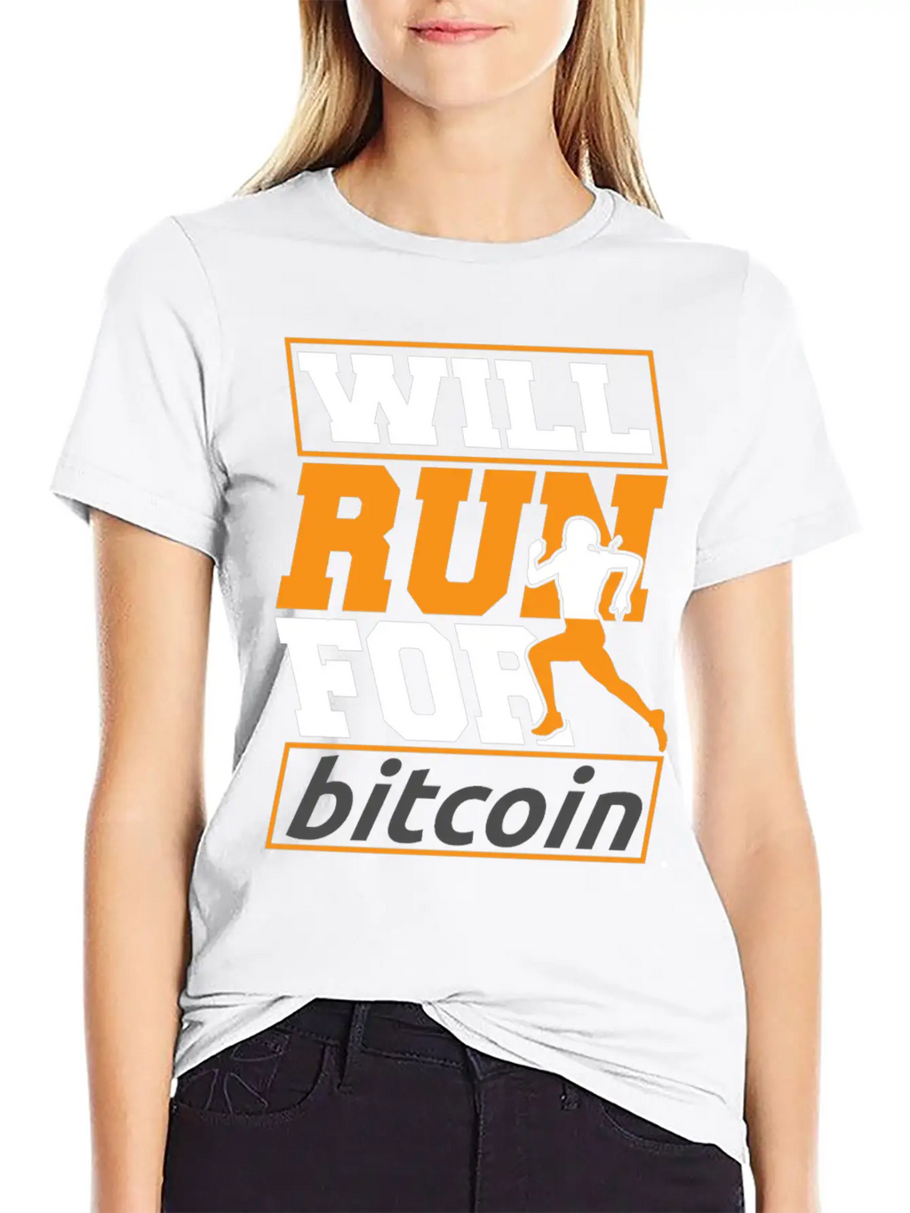 Runner Running Will Run For Bitcoin Essential Cotton Tee For Daily Outfits – Unisex Style