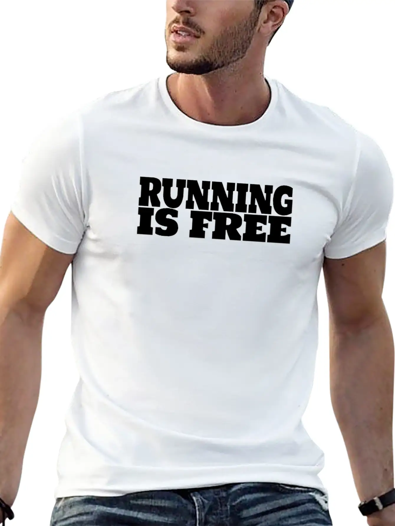 Running Is Free, Run Quotes And Sayngs Unisex Casual T-Shirt – Clean Design For Daily Comfort