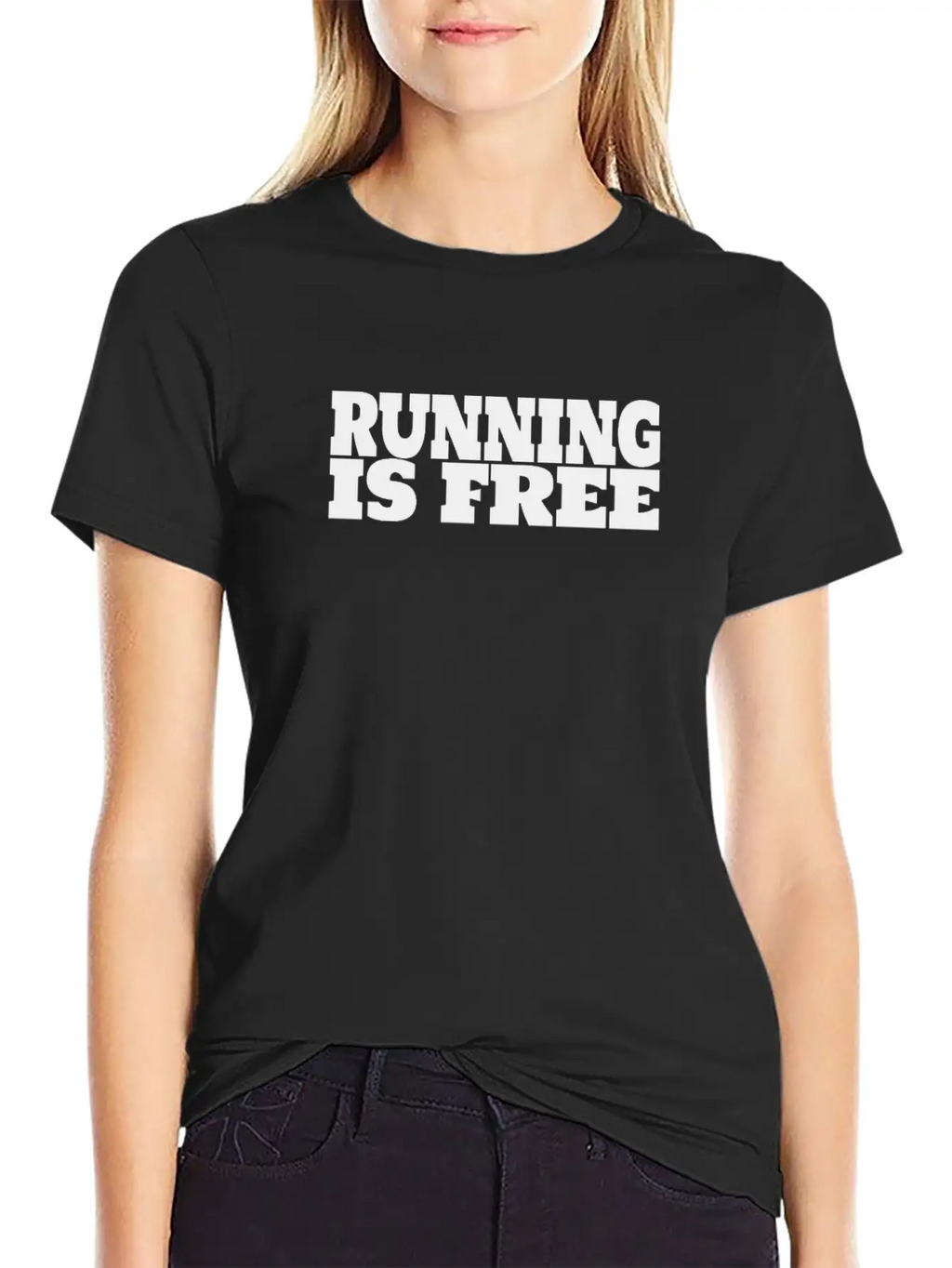 Running Is Free, Run Quotes And Sayngs Unisex Casual T-Shirt – Clean Design For Daily Comfort